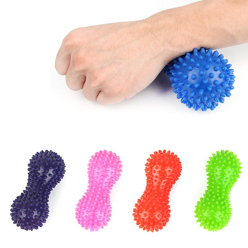 Peanut Massage Ball Feet Massager Spiky Trigger Point Relief Muscle Pain Sensory Stress Ball Therapy Gym Muscle Relex Apparatus