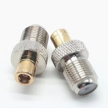 2pcs F To SMB Adapter F Female To SMB Female Plug Gold Plated Brass Straight TV Coaxial RF Connctor