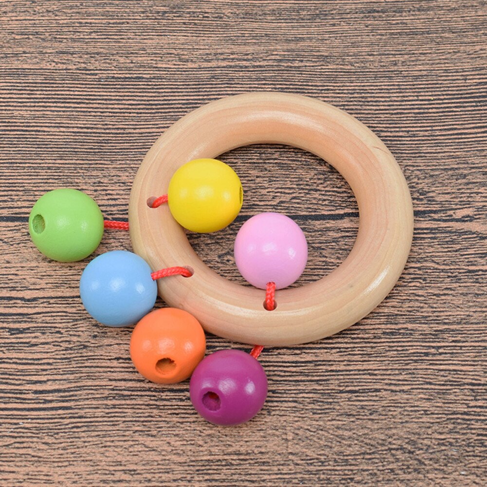 4 teile/satz Childred der Spielzeug Baby Rasseln Holz Bunte Erfassen Spielen Spiel Zahnen Säuglings Frühen Musical Pädagogisches Spielzeug Baby