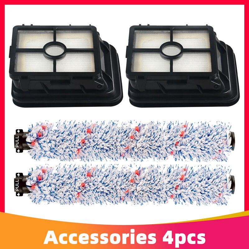 Filtre Hepa et rouleau brosse pour sol, tapis pour aspirateur,adaptés aux modèles Bissell Crosswave 1785 1866 1868 2303 2305 2306, et pour éliminer les poils d'animaux de compagnie,: Set 3