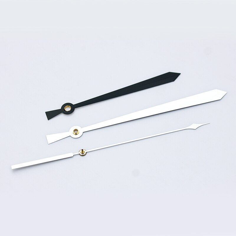 100 sets S As Klok Handen 22 # Zwarte Lange Handen Metalen Aluminium Materiaal Quartz Klok Accessoire DIY klok kits