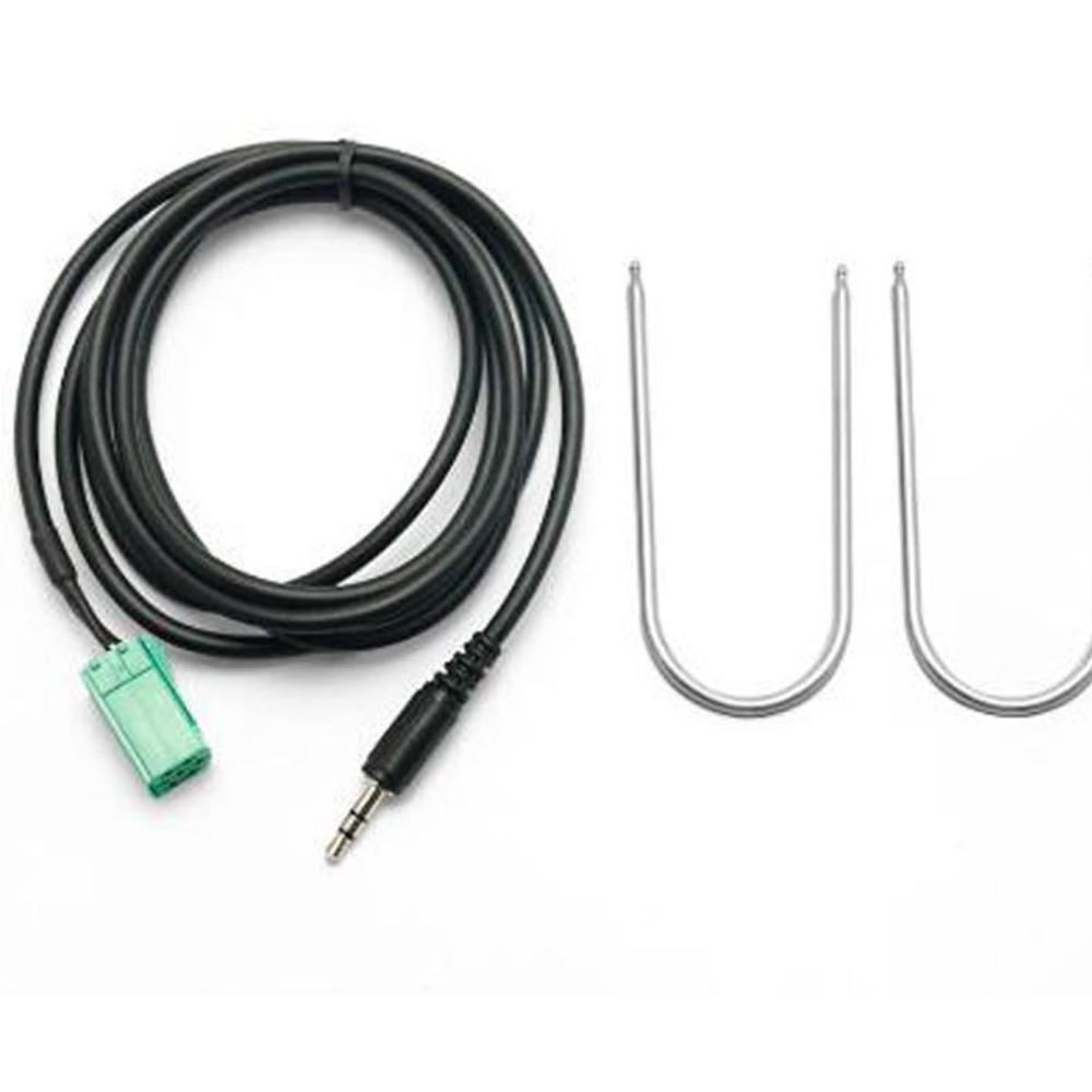 Adaptador de entrada auxiliar 2022mm y teclas de extracción de Radio para Renault Clio, Megane, Laguna, MP3, IPod, 3,5