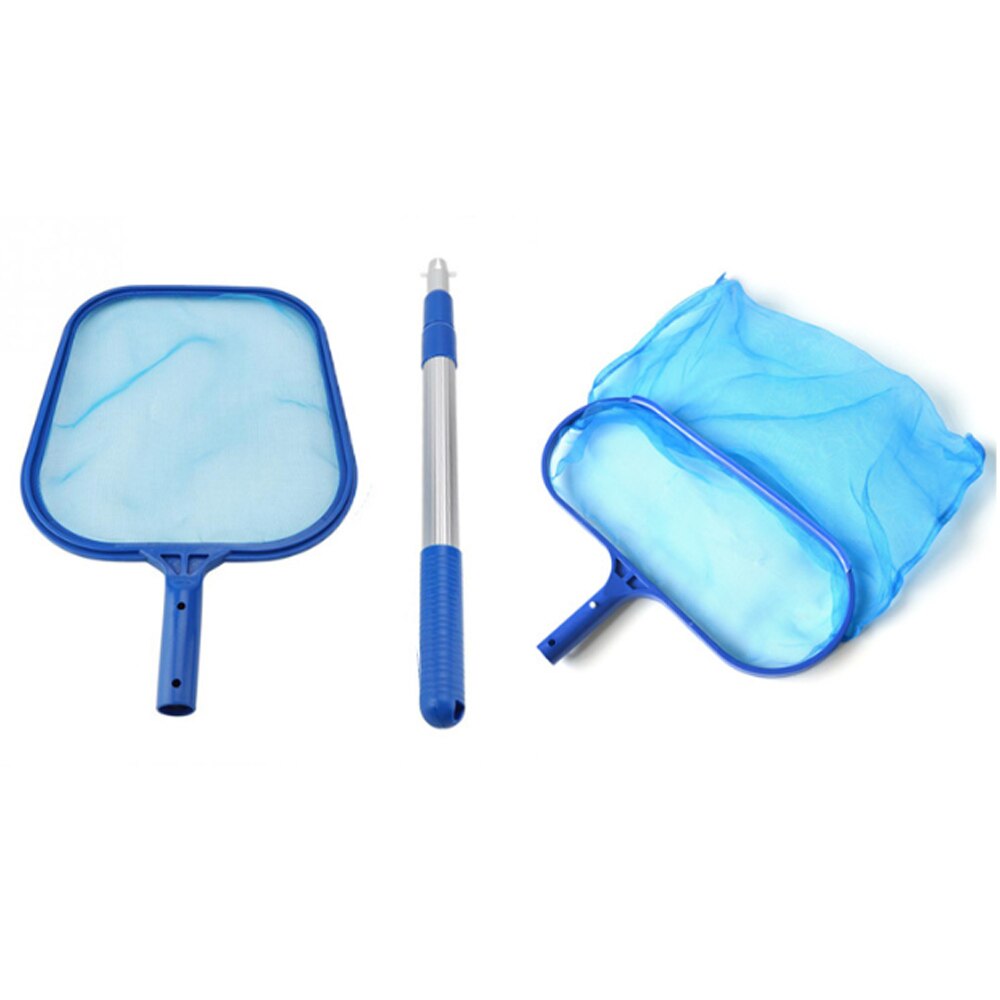 Blå pool rengöring nät verktyg bärgning nät mesh pool skimmer lövfångare väska pool renare tillbehör: G306688a