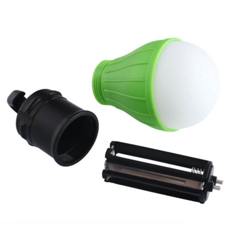 Minilinterna portátil para tienda de campaña, bombilla LED de emergencia, lámpara a prueba de agua, linterna con gancho para colgar para acampar, 4 colores, 3 * AAA