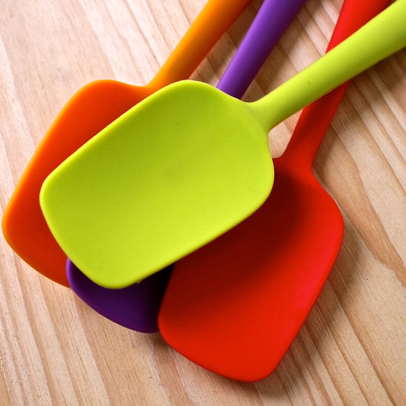 Heißer Universal--Wärme beständig Integrieren Griff Silikon Löffel Schaber Spachtel Eis Kuchen Küche Werkzeug Utensil