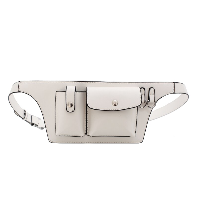 Jin Mantang High PU Waist Bag Female Waist Bag Casual Ladies Handbag Travel Portable Female Waist Bag