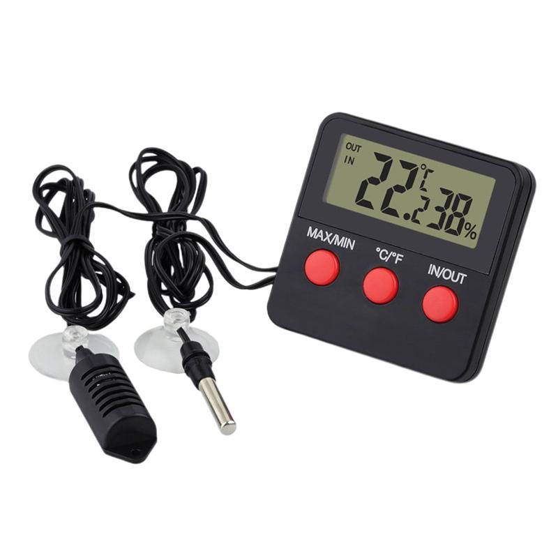 1 Set Of Pet Reptile Habitat Thermometer Hygrometer Temperature Control Products For Lizard Gecko Snake Turtle Without Battery
