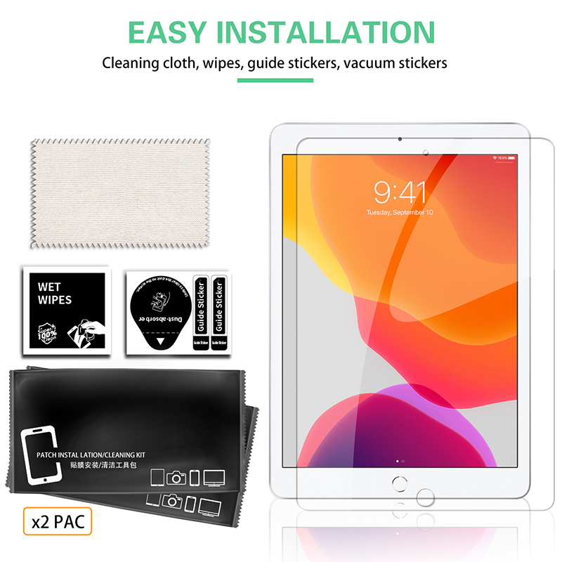 2 stk for ipad 10.2 ipad pro 11 air 3 10.5 skjermbeskytter herdet glass for 9.7 7.9 2 3 4 5 6 7th mini 2 3 4 5