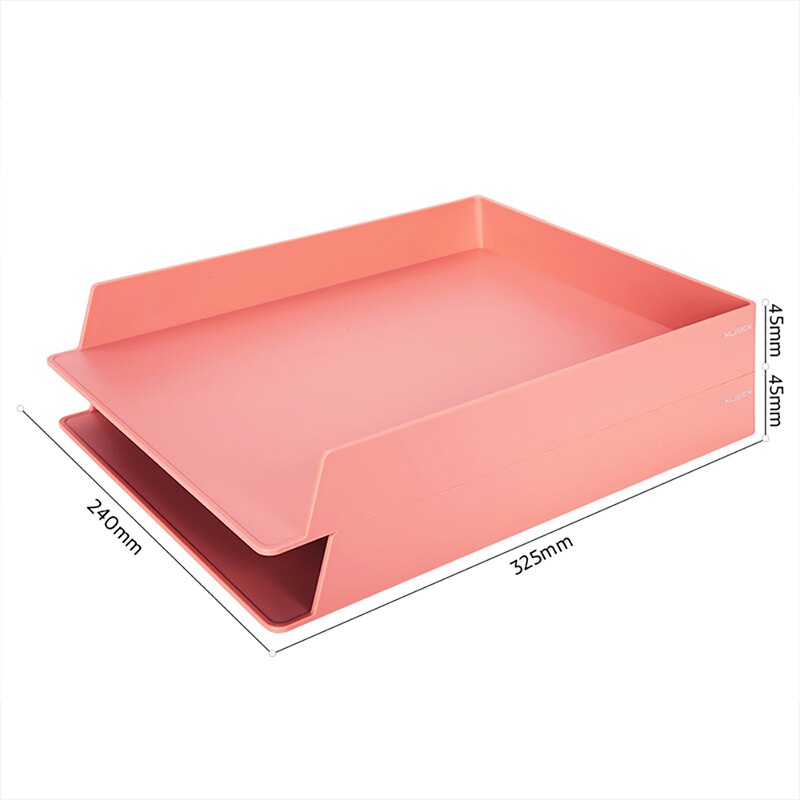 DELI NUSIGN NS021 File Tray Double-deck document container A4-paper drawer large stationery plate officeworks desk arrangement