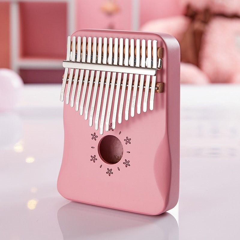 Thumb Piano Roze Kalimba 17 Sleutel Kalimba Vinger Duim Piano Kalimba Gewone Model Elektrische Doos Model Handheld Muziekinstrument: Sakura Ordinary