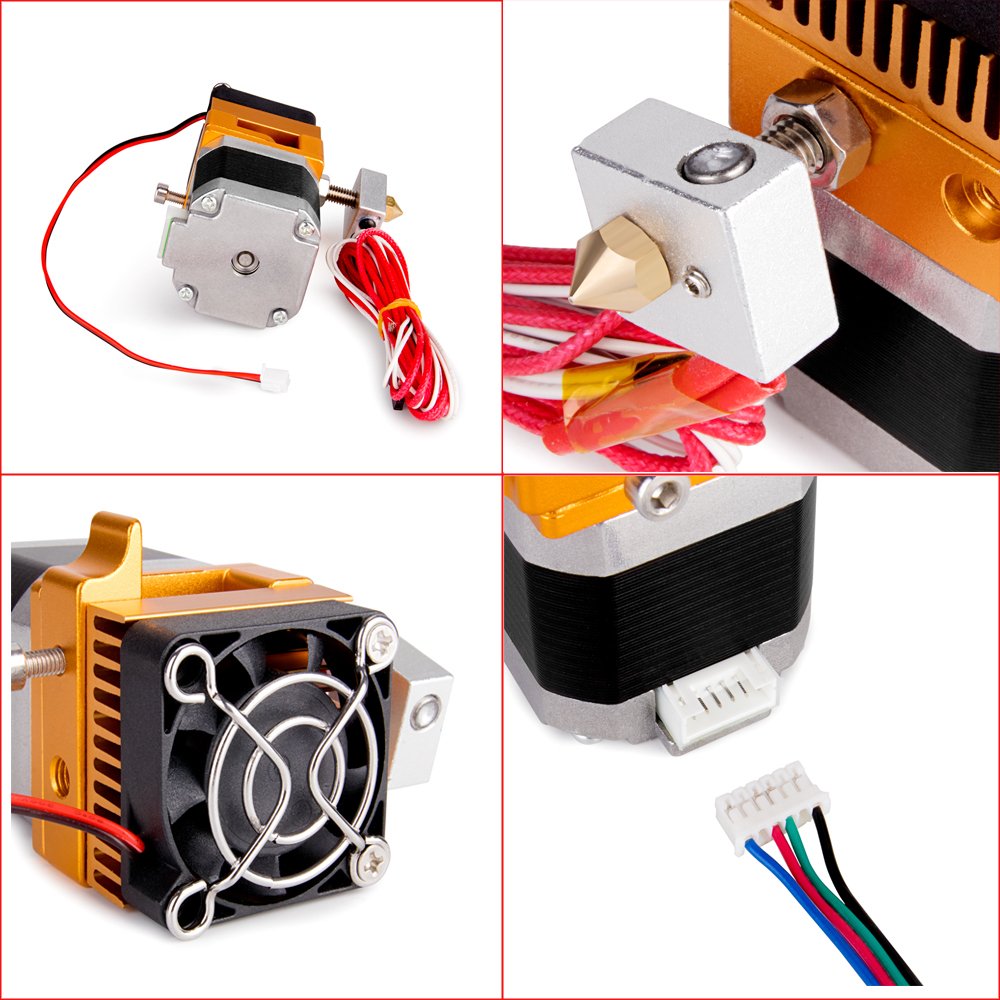 MK8 Extruder 0.4mm Nozzle Metal Extruder 3D Printer Extruders Hotend Kit for MakerBot Prusa i3 With Motor Reprap 3D Printer Part