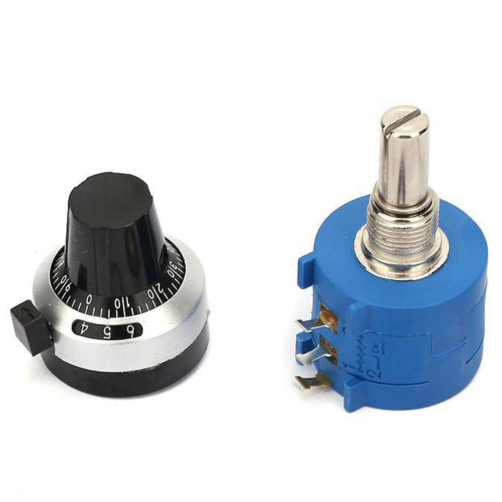 Wirewound Potentiometer Rotary Multi Turn 100ohm 2W Precision Potentiometer 3590S-2-101L with Resistor Counting Dial Knob