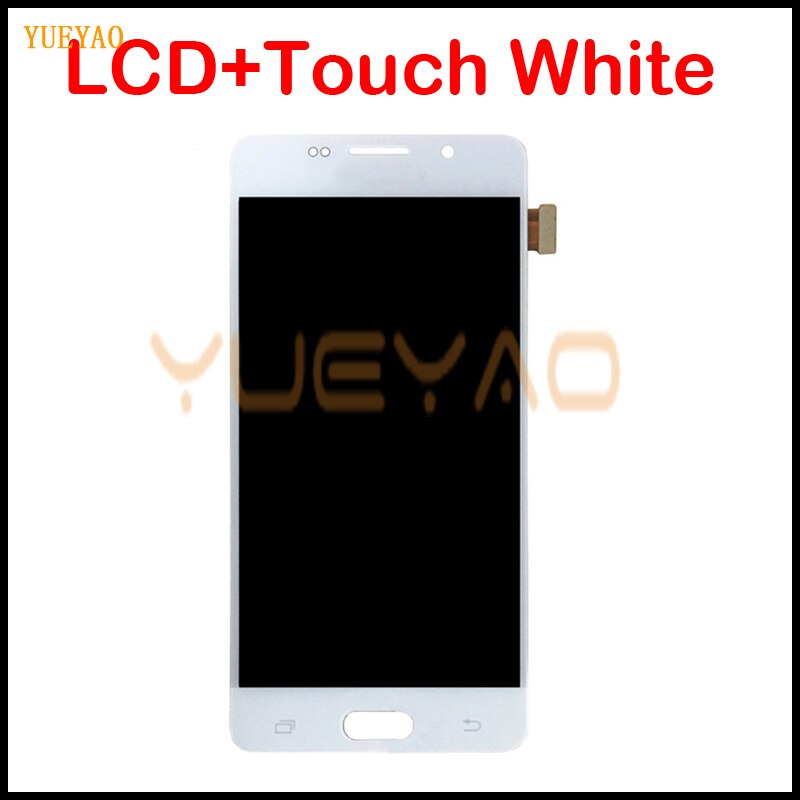 Con Control de brillo, LCD para SAMSUNG Galaxy A5 , A510, A510FD, A510F, A510M, LCD, pantalla táctil, ensamblaje digitalizador: LCD White