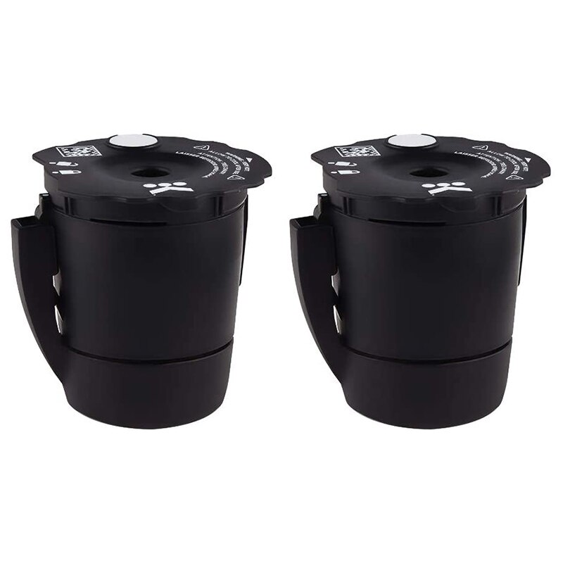 Filtre à café réutilisable Compatible avec Keurig My k-cup 1.0 & 2.0 toutes les cafetières maison Keurig (noir, 2 pièces/paquet): Default Title