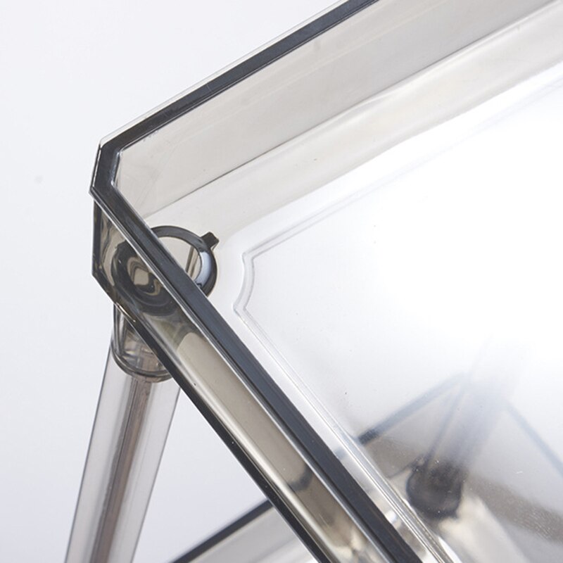 Dressing Table Storage Rack Two-Layer Cosmetic Box Lipstick Hollow Storage Box Breathable Storage Box Double Transparent Rack Tr