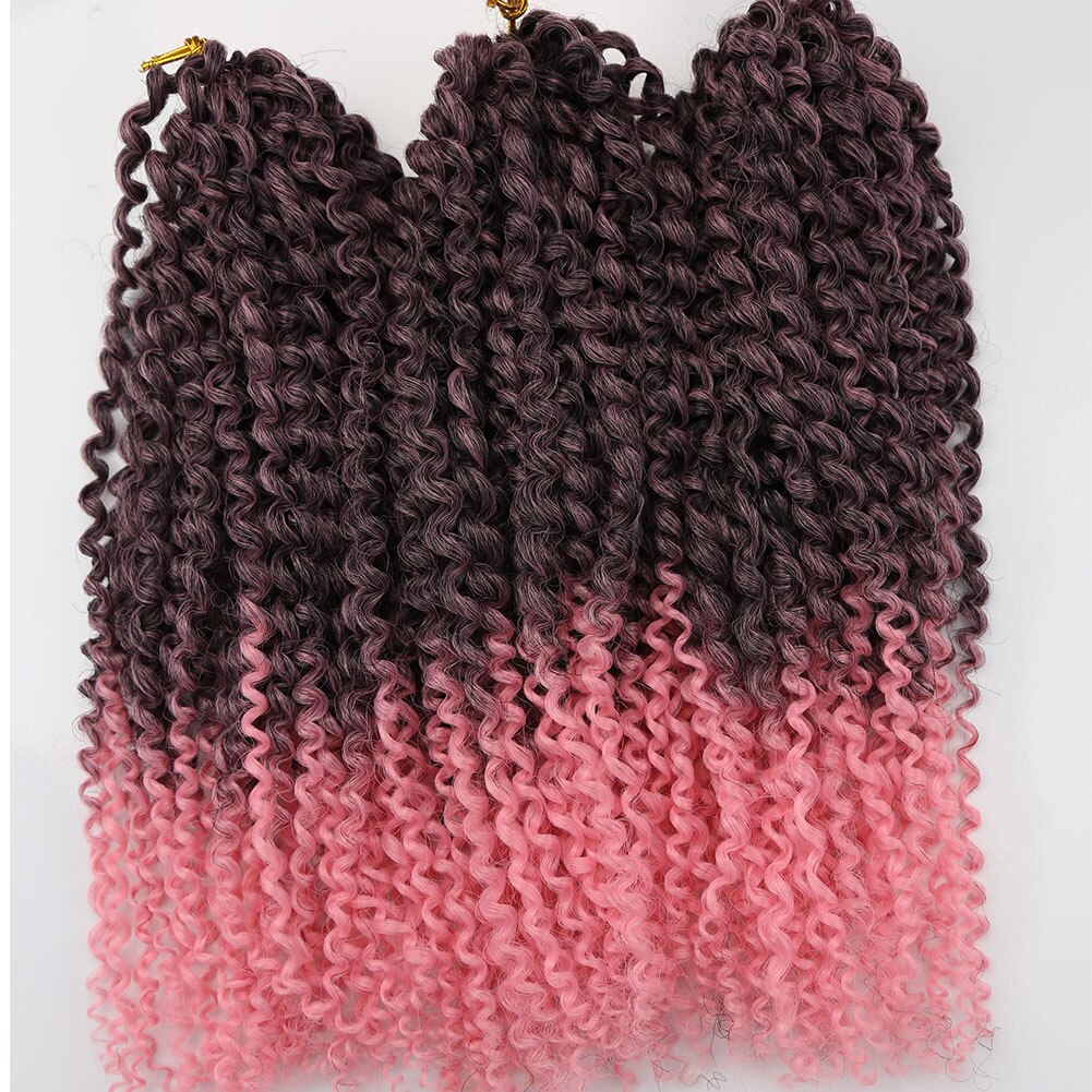 Amir12inch Marley bob Braids Ombre red purple blue Crochet Braiding Hair 3Pack/Lot Synthetic Curly Hair Extensions for Women: T1B/Red