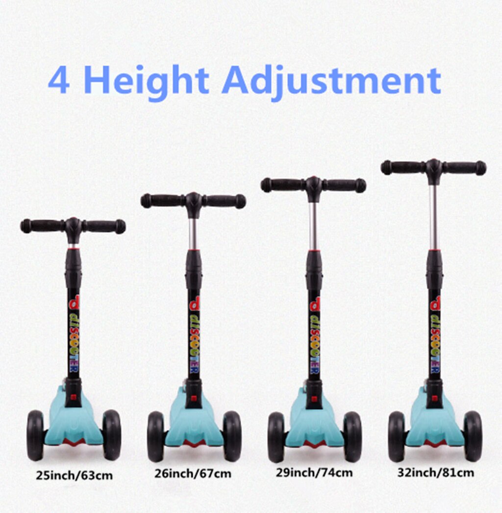 Faltbare Rolle für freundlicher 3 Rad T-Bar Einstellbare Reiten trete Rolle LED PU Blinkende ÜSpund Gleichgewicht für freundlicher geburtstag