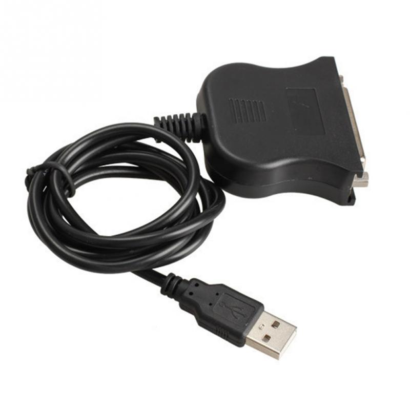 Black 85cm USB 1.1 to DB25 Female Port Print Converter Cable LPT Bi-directional Parallel interface Communication