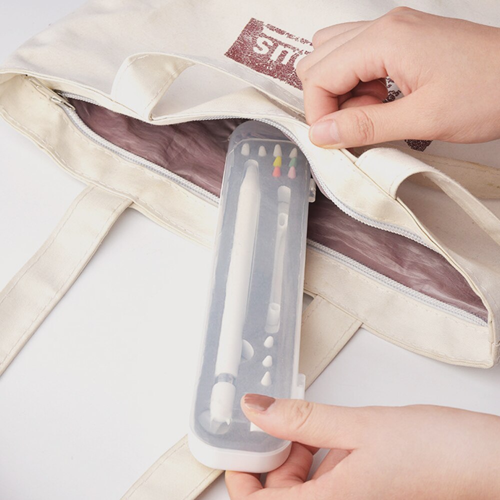 CASPTM a prueba de golpes Portable Clear Travel carry Case Holder para Ipad Pencil caja protectora para Apple Pencil 1 2 accesorios