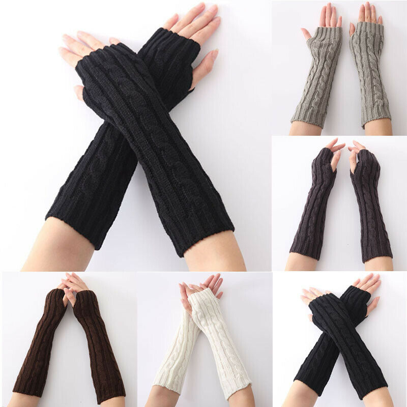 Frauen Winter warm Handgelenk Arm Hand Wärmer betroffen Lange Halbhand Ellenbogen Handschuhe Handschuh