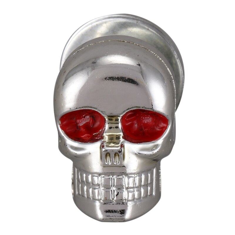 Autocollant 3D Chromé Tête De Mort - 6,8x4,2 Cm - Métal - Pour Voiture, Moto, Casque