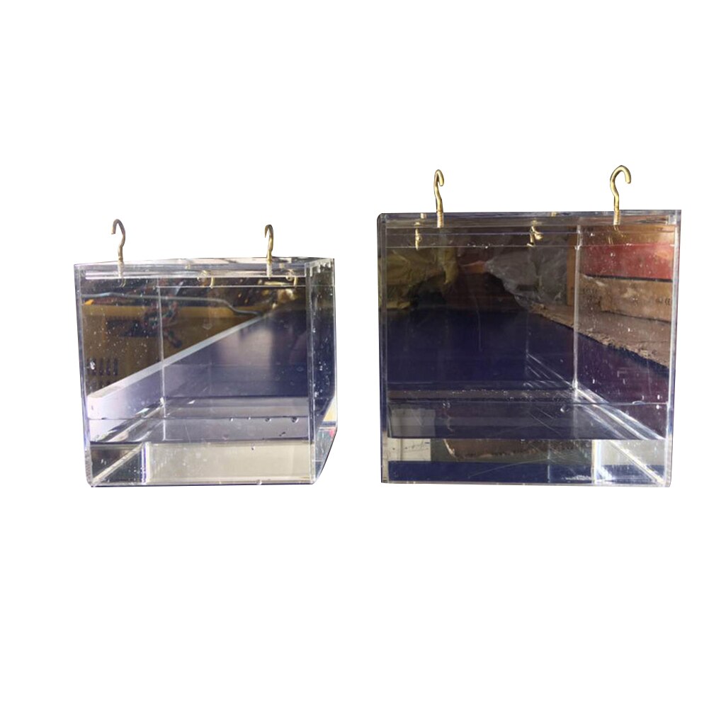 Cage de bain pour oiseaux de luxe, réglable, suspendue, grande, transparente, bain de perroquet pour animaux de compagnie, Cage de poule pratique pour la maison