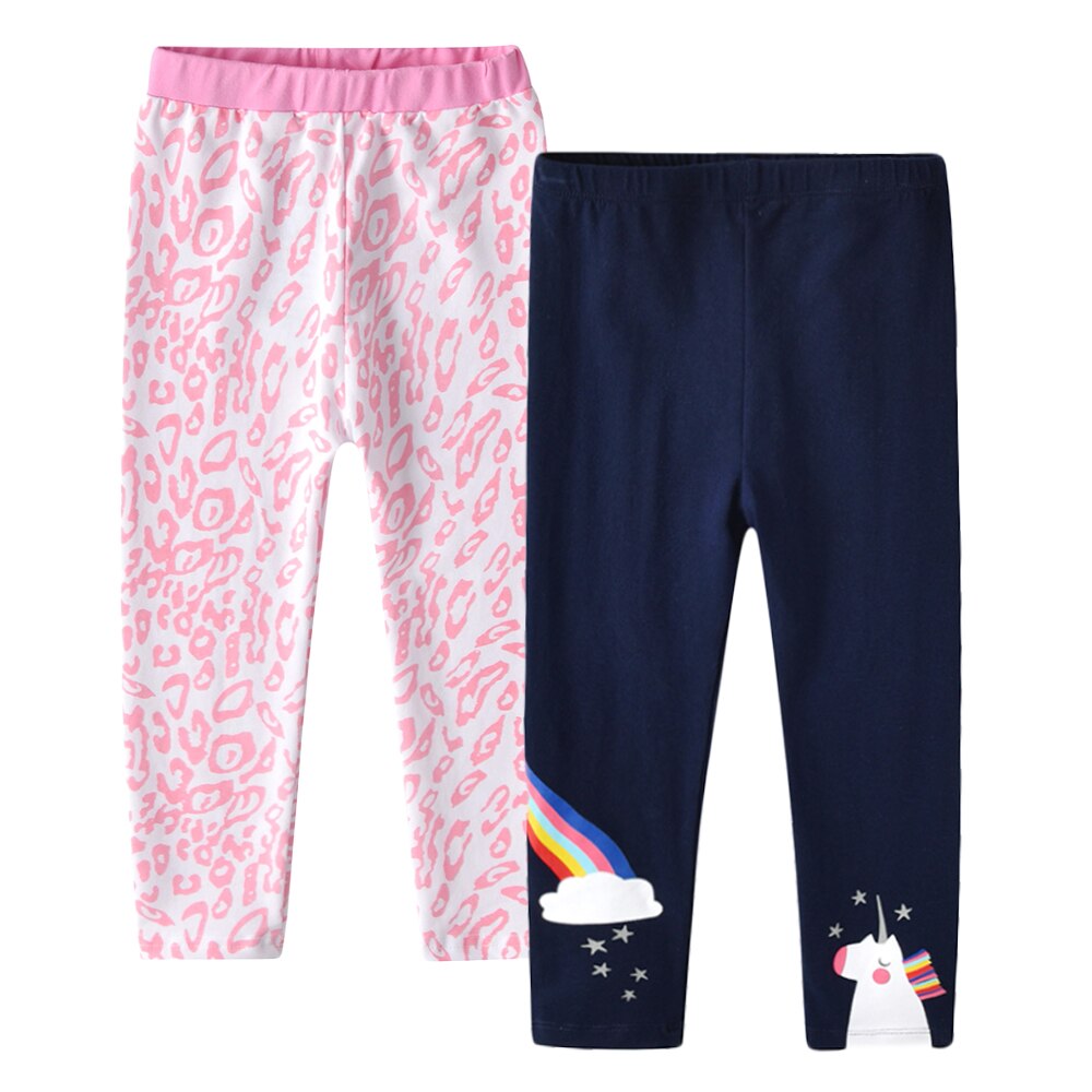 VIKITA Kids Leggings for Kids Rainbow Print Unicorn Pencil Pants Toddlers Skinny Trousers Teenage Girl Casual Pants 3 to 8 Years: F5542-F5585 / 3T