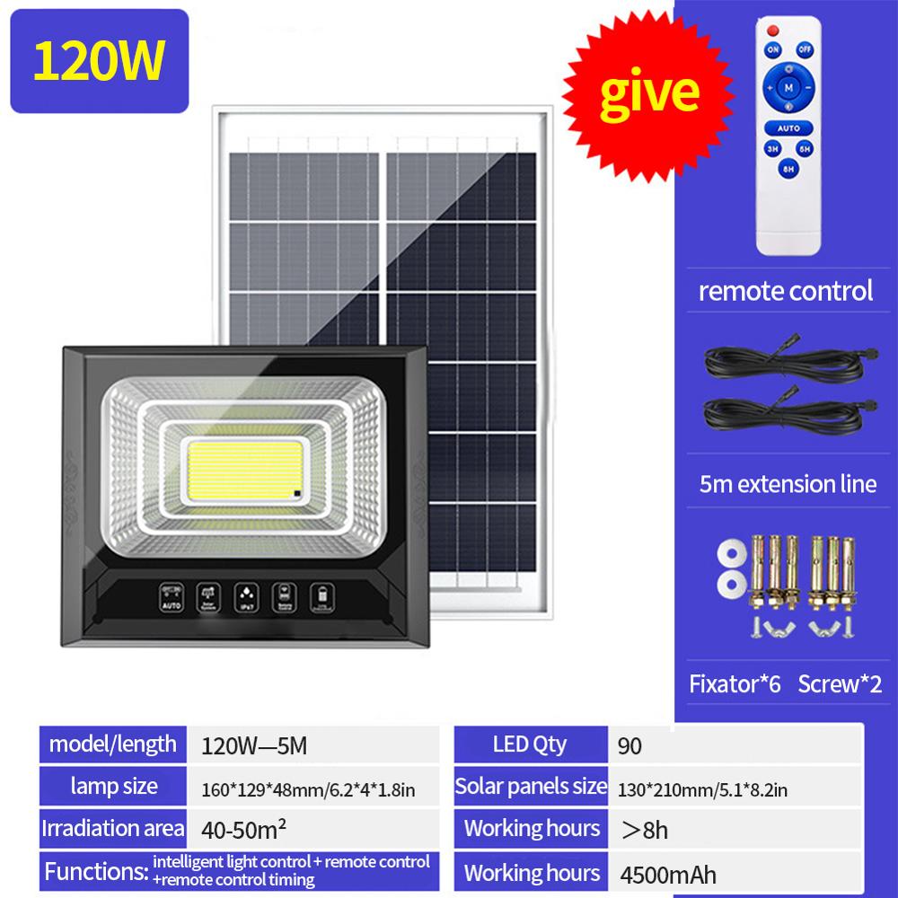 90-200 Led Solar Light Remote Contro Solar LED Pow... – Grandado