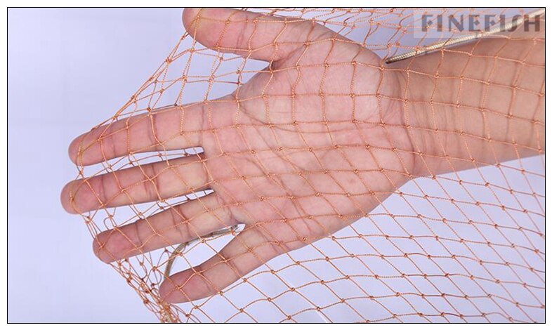 Finefish usa stil støbt net med ring brun stærk fangst fisk netværk udendørs sport hånd kaste fiskenet lille mesh gælenet