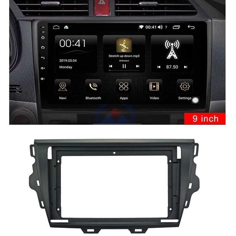 9 Inch 2 Din Car Fascia DVD Frame Kit Panel Dash Mount Installation Dashboard for GREAT WALL C30