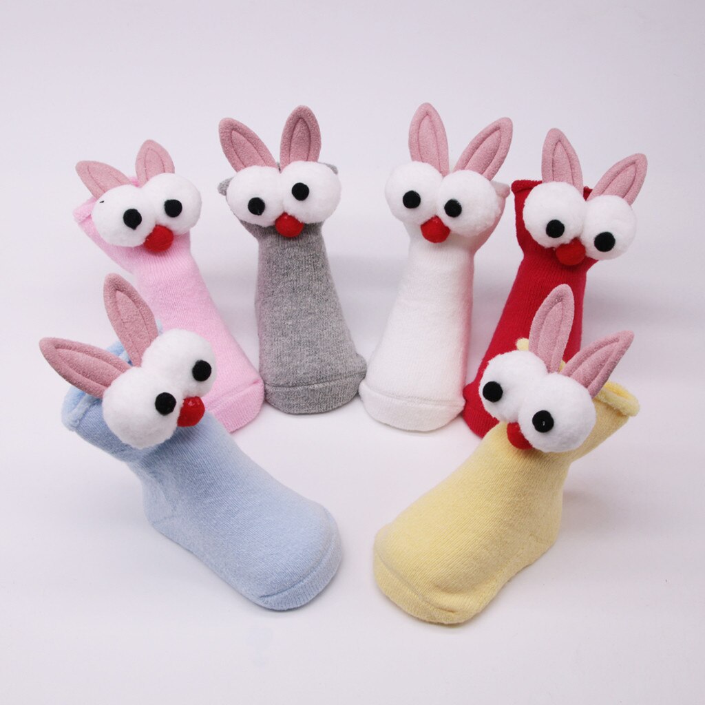 Calcetines de algodón antideslizantes con dibujos animados para bebés, calcetín para niños y niñas