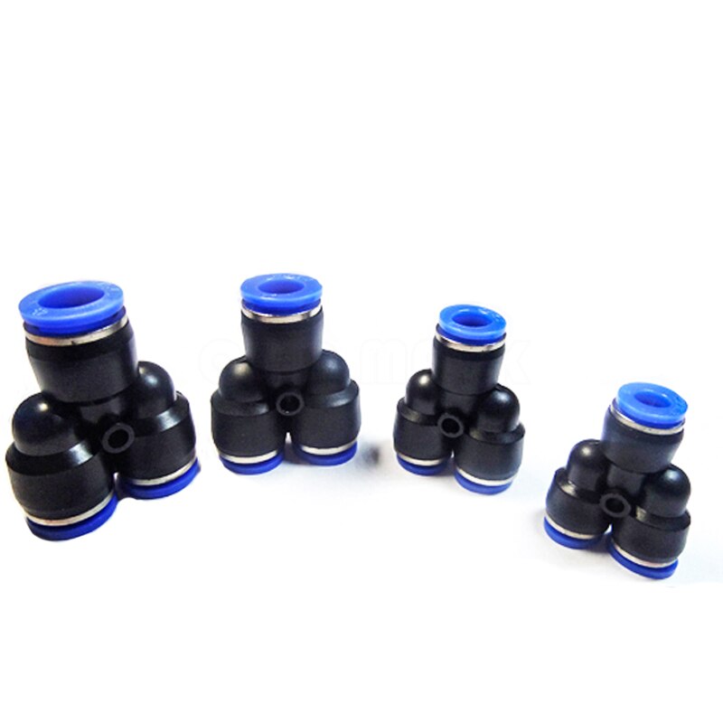 4-10PCS Pneumatic Fittings PY4 PY6 PY8 PY10 PY12 PY14 PY16 Air Piping Y Adapters One Touch Quick Release Fitting Connector