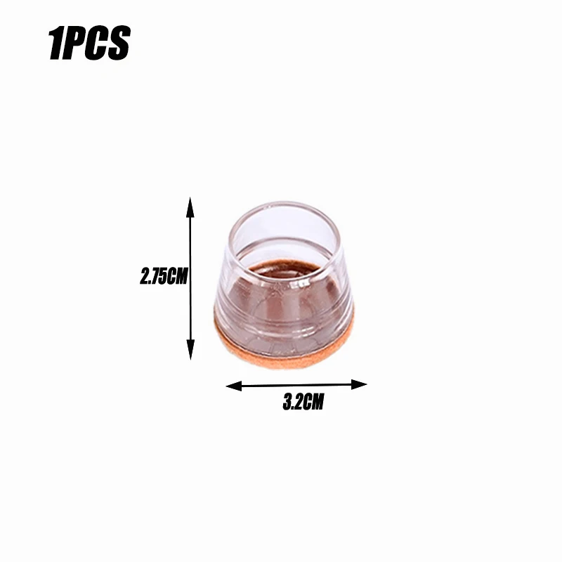 Coussinets de protection coordonnants en caoutchouc pour pieds de chaise, couvre-pieds, meubles, table, intérieur, maison, extérieur, bureau, jardin, 1/4 pièces: Chrome Brillant