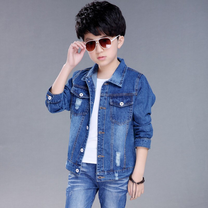 Kinderen Jas Denim Jongens Jean Jassen Kids Kleding Baby Jas Toevallige Bovenkleding Herfst Jongen Lange Mouwen Denim Kleding