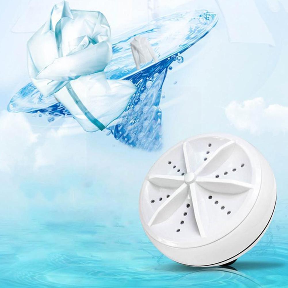 Ultrasonic Turbo Washing Machine Portable Travel Washer Mini Cleaning Clothing Washing Machine Rotating Tool Bubble Turbo H8K7
