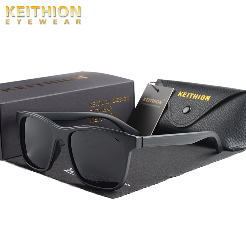 KEITHION Sunglasses Unisex Square Vintage Sun Glasses Famous Brand Sunglases polarized Sunglasses Mirror Feminino For Women Men