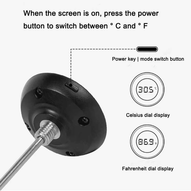 TIMEMORE-termómetros digitales Little T para café, termómetro para medir café con leche, termómetro electrónico de cocina de acero inoxidable