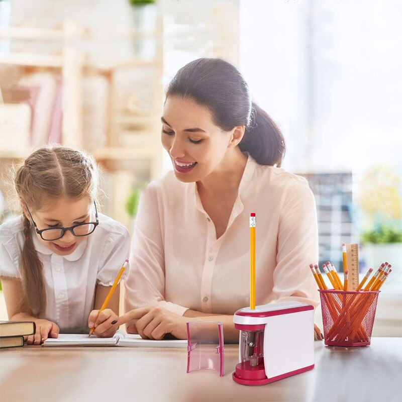 Automatic Electric Pencil Sharpener Battery Operated Two Holes Pencil Sharpeners Office & School Supplies Stationery