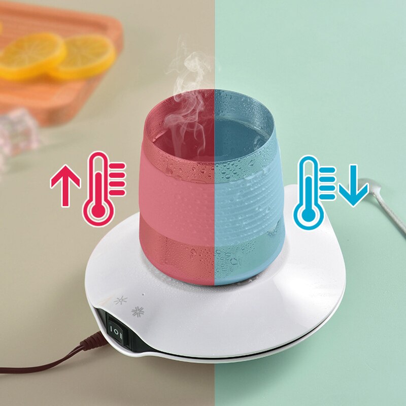 2 in 1 Tasse Heizung Kühl Tasse Platte Kühlung Getränke Getränke Können Thermostat Heißer Tee Macher Heizung Bahn Kühler Wärmer Pad