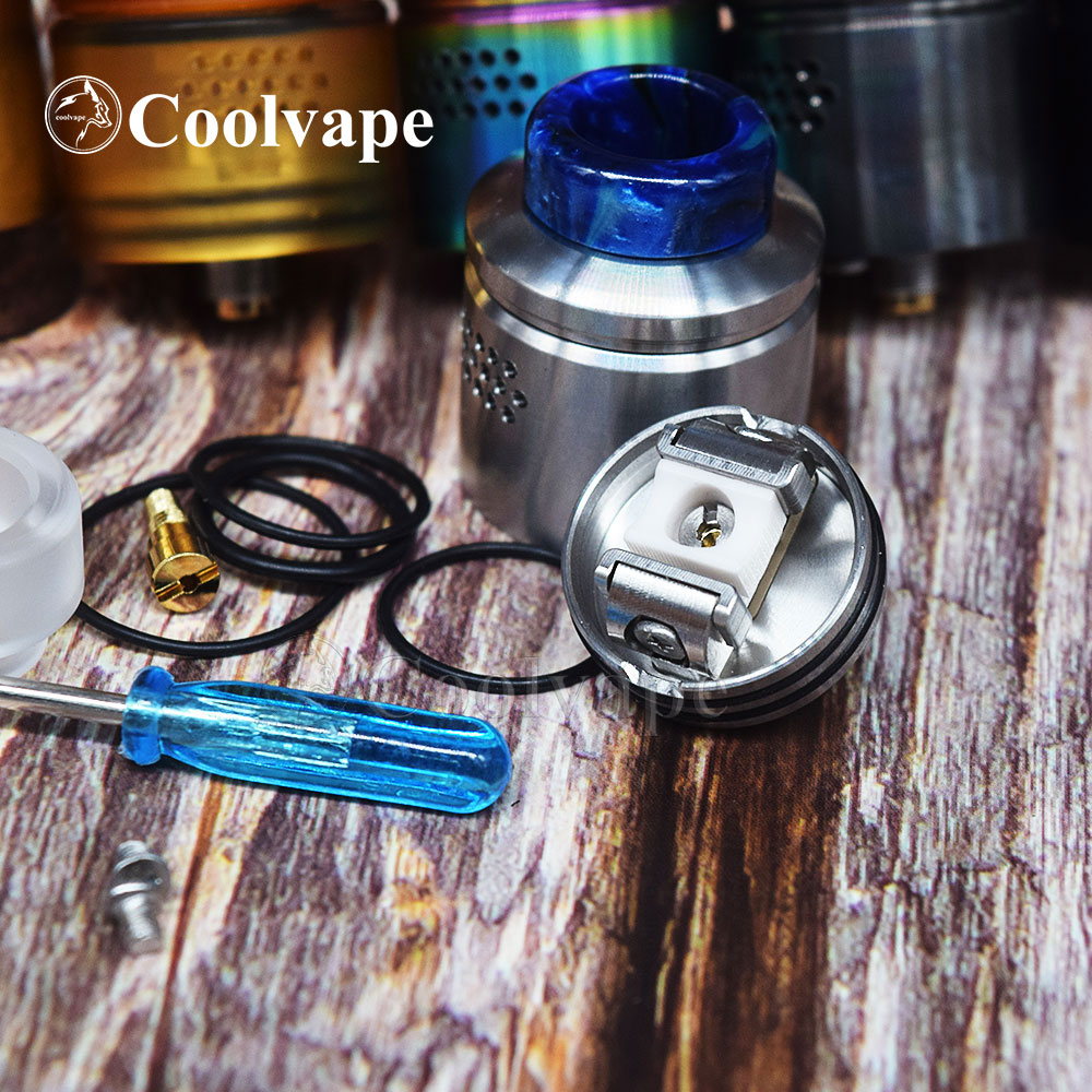 coolvape Profile RDA 24mm Vape Adjustable pin BF Tank Vaporizer Single mesh coil Atomizer vs kylin m rta fit thc tauren mod