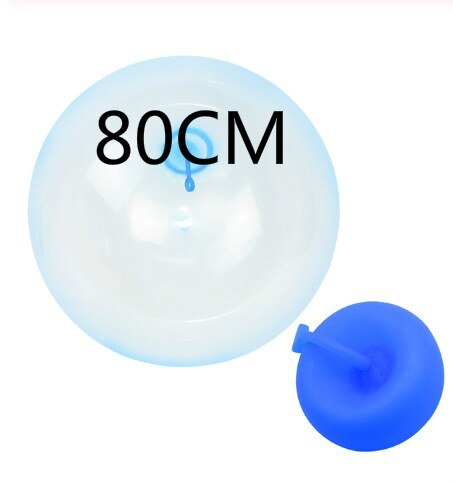 Magic Ball Bubble Giant Amazing Bubble Ball Blow Up Balloons Toy Fun Party Summer Game Bubble Ball Stress Ball Outdoor: 80CM  blue