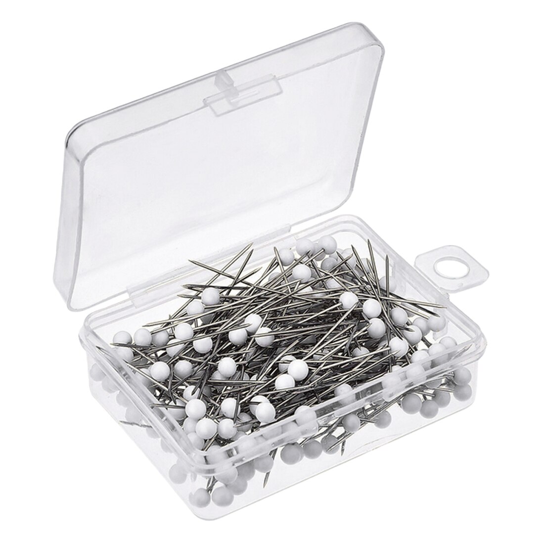 Épingles à coudre tête ronde | Aiguille en perles, épingle à vêtements, 100 pièces 37mm bricolage décoration artisanat accessoires de couture: WHITE