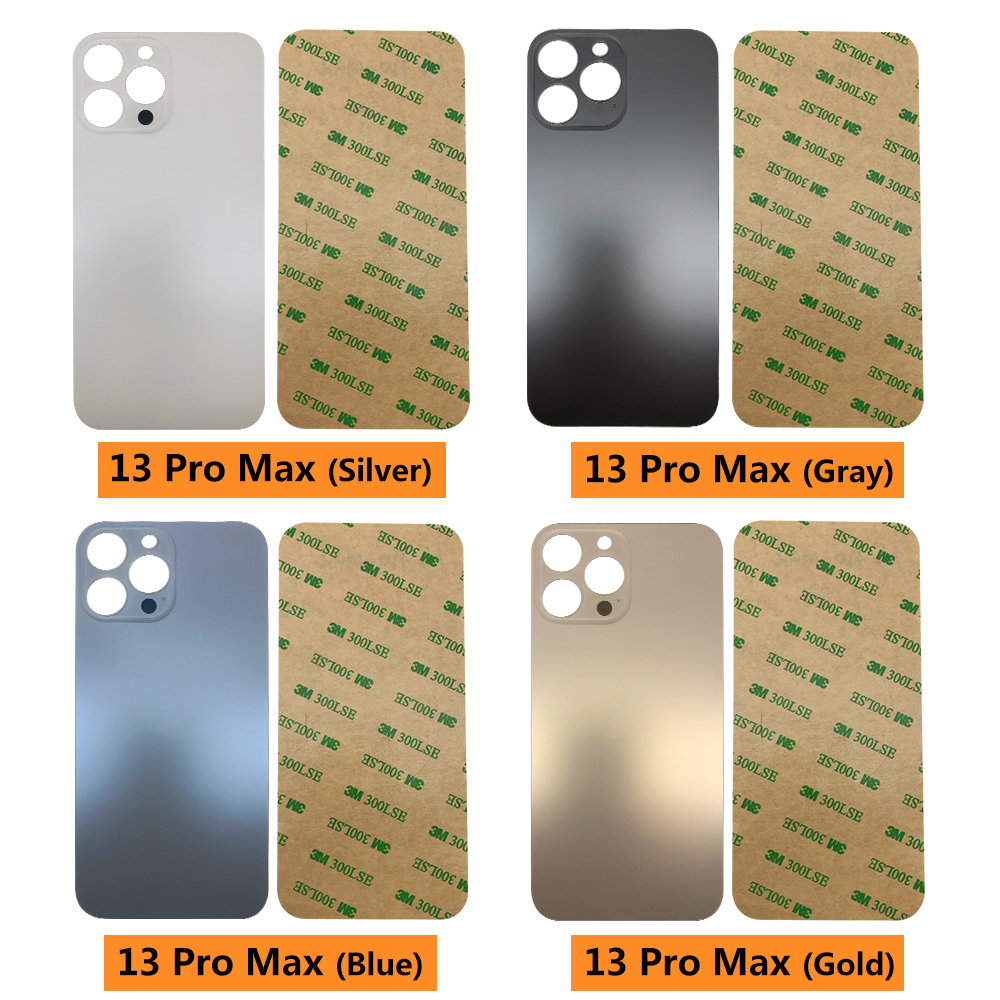 Big Hole powrót bateria drzwi tylna pokrywa szklana pokrywa baterii Case z klejem zamiennik dla iPhone 13 Pro Max