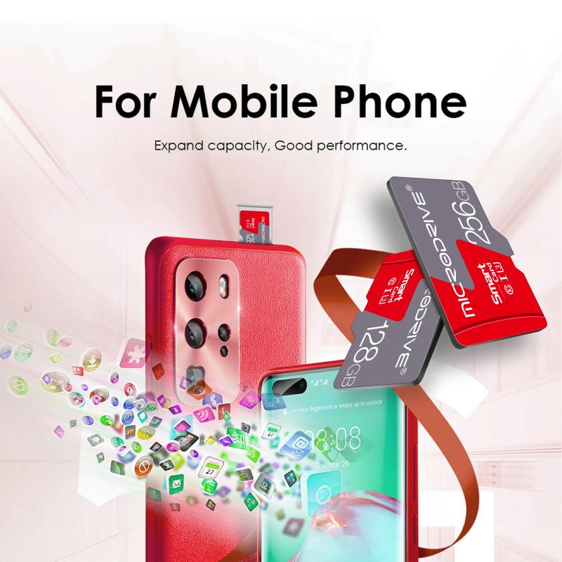 Karta pamięci flash tf karty micro 256gb 128gb 32gb 16gb 8gb 4g wysoka prędkość klasa 10 pamięć wewnętrzna do telefonu, tabletu, komputera