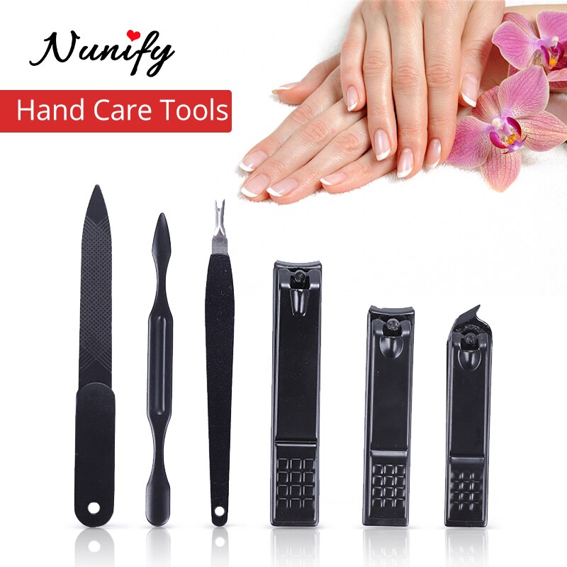 Nunify sort manicure negleklipper pedicure sæt negle klip sæt negle cutter til tykke negle negle cutter værktøj tip knipper