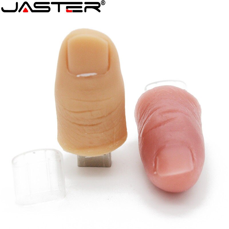 JASTER di personalità del fumetto di sesso maschile/femminile dito USB 2.0 flash drive 4GB 8GB 16GB 32GB 64GB 128GB bastone di memoria di archiviazione esterna