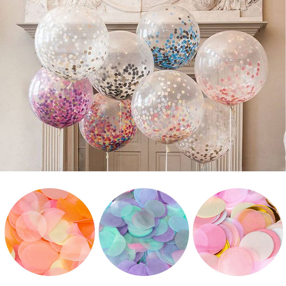10 g/zak Ronde Confetti Tissue Papier Roze Stippen Vullen Ballonnen Baby Shower Verjaardag Bruiloft Decoraties DIY Accessoires