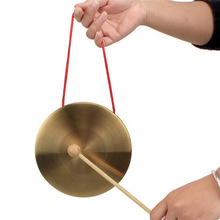 Mini Hand Gong Bekkens W/Houten Stok Voor Band Ritme Percussie Kinderen Muziek Speelgoed