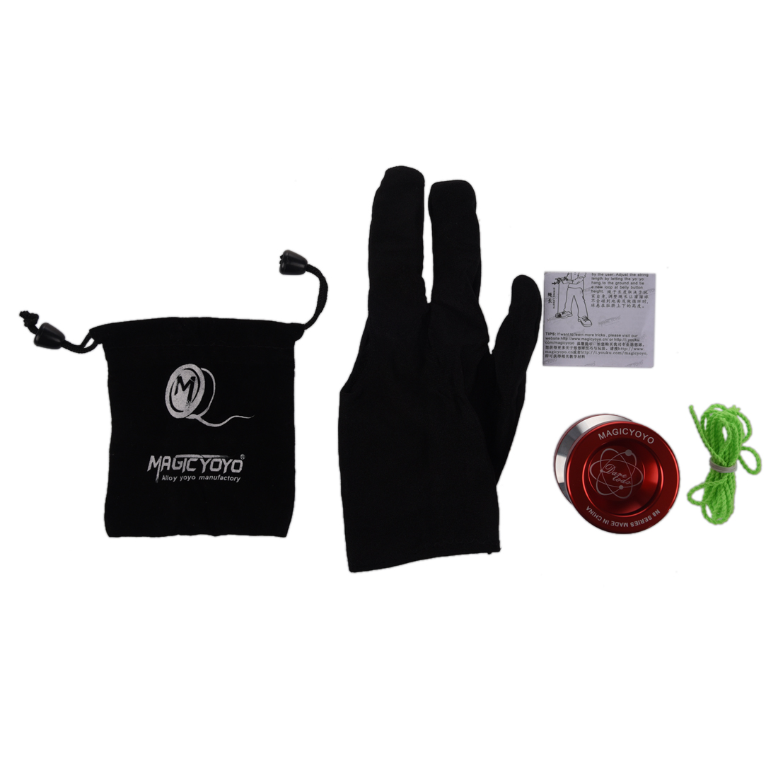 Magic Jojo N8 Super Professionele Yoyo + String + Gratis Tas + Gratis Handschoen (Rood)