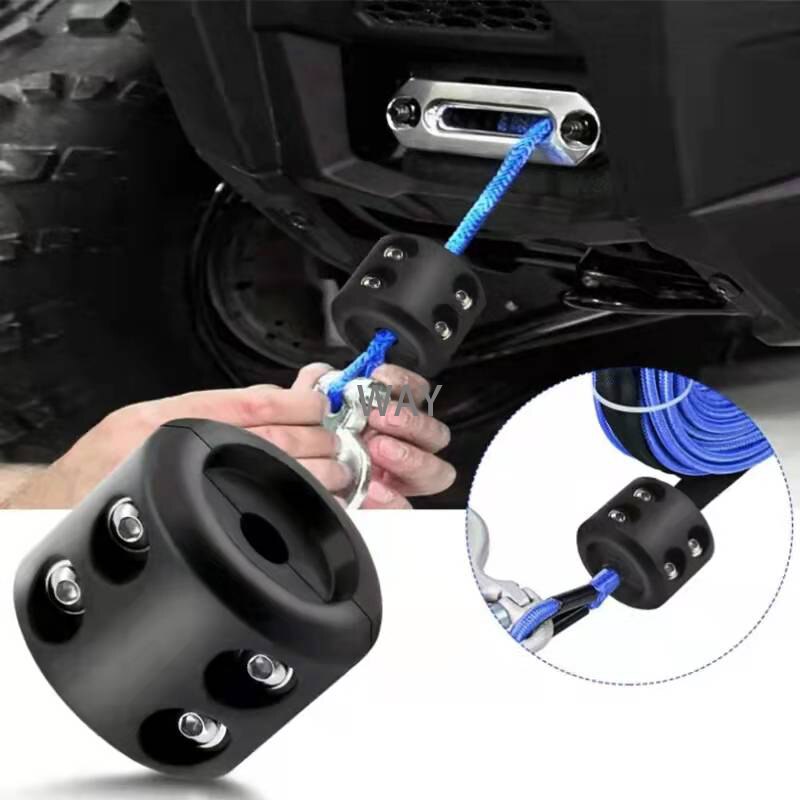 Auto 7700LBs Winch Line Kabel Touw Lieren Trekhaak Stopper Rubber Voor Atv Suv Utv Truck Offroad Accessoires